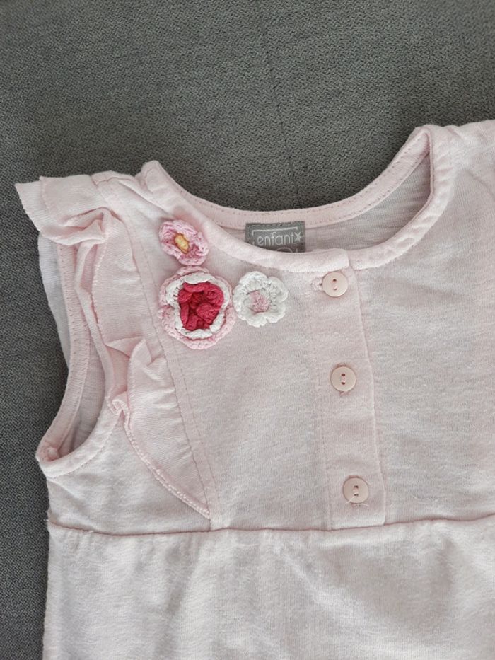 Polo manches volantées, évasé en bas, rose clair, 12 mois, L'enfant Do - photo numéro 2