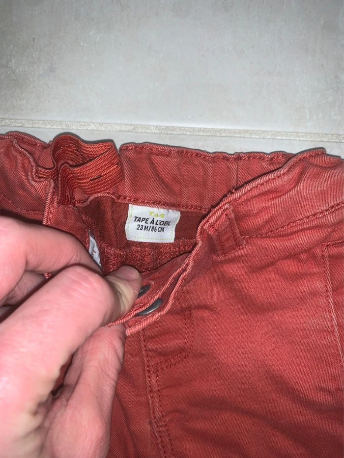 Pantalon rouge tape à l’œil 86cm - photo numéro 2