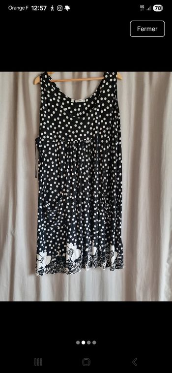 Robe d'été noire et blanche