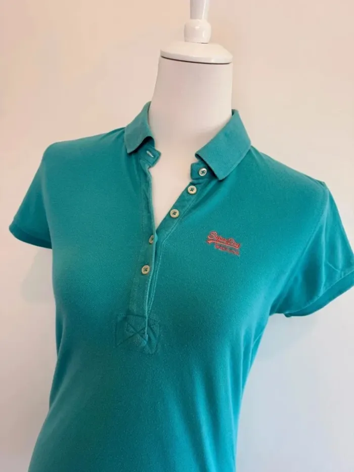 Polo Superdry femme turquoise taille M super état