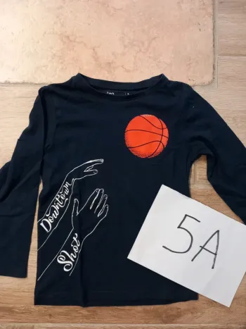 Tee shirt manches longues 5 ans basket gemo