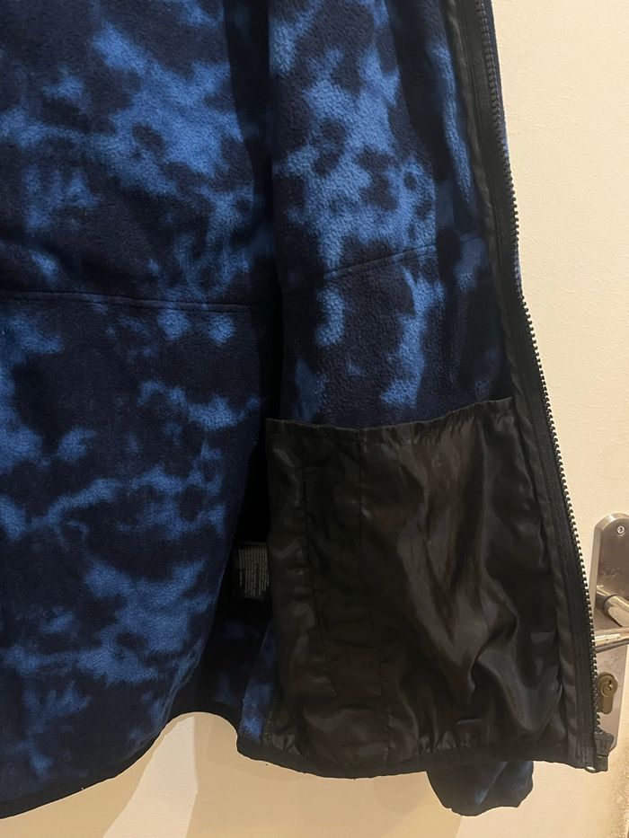 Veste coupe vent à capuche bleue et noire h&m taille 13-14 ans - photo numéro 6