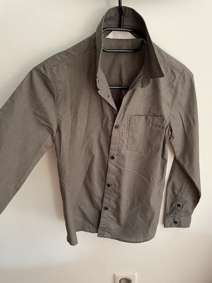 Chemise H&M grise manches longues 12 ans