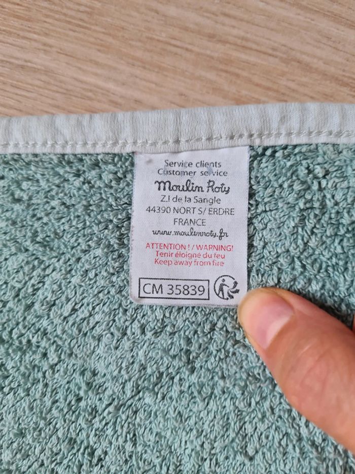 Cape de bain avec gant Moulin roty Les Pachats - photo numéro 4