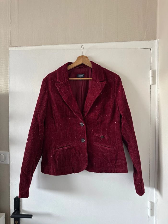 Veste en velours côtelé American Eagle bordeaux – Taille L – Très bon état