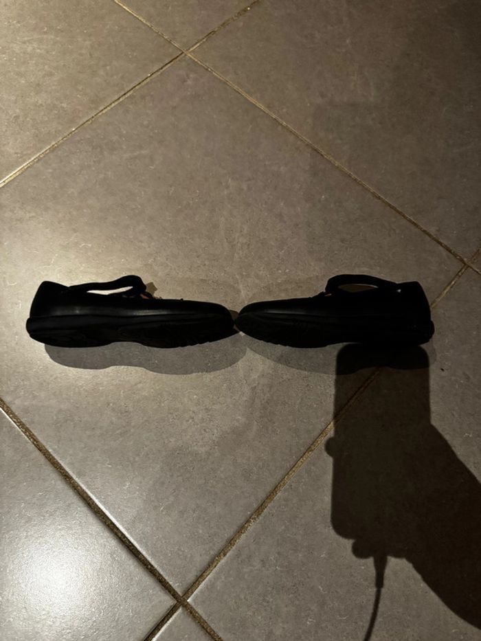 Ballerines en cuir avec serrage en scratch - DPAM - Étoiles - Bleu marine - 29 - photo numéro 4