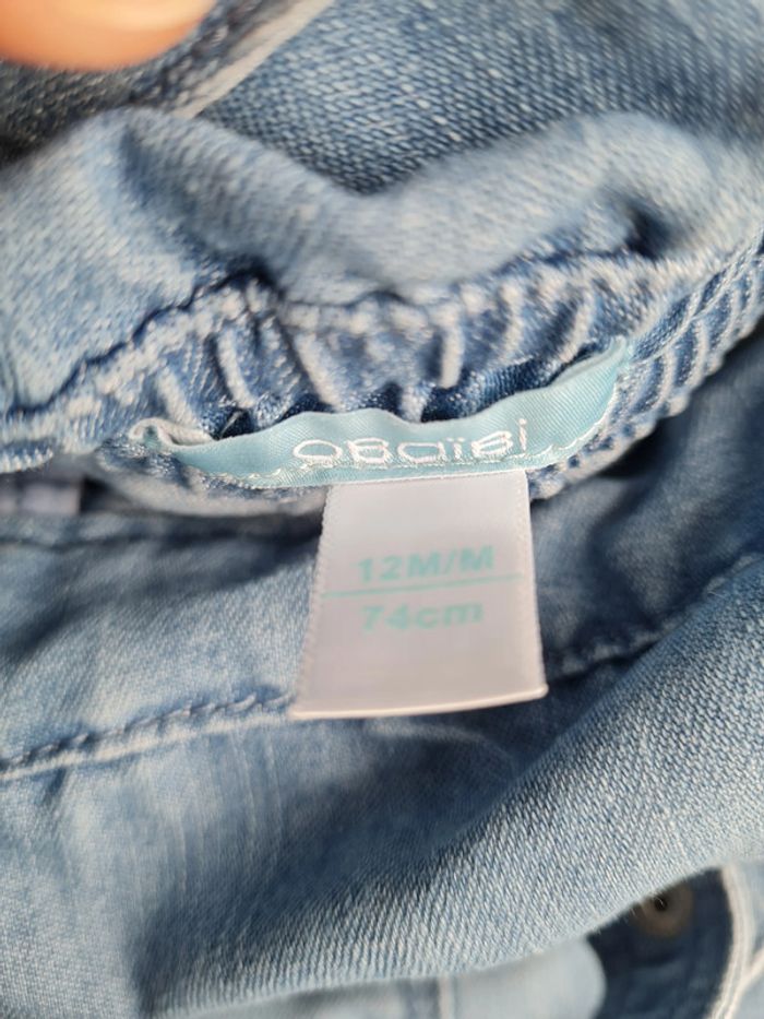 salopette jeans 12 mois - photo numéro 2