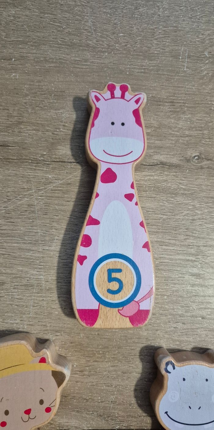 Jeu de quilles en bois animaux - photo numéro 7