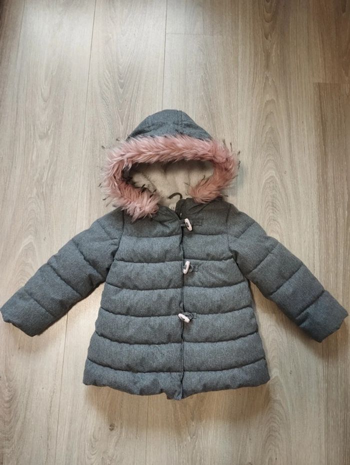 Manteau chaud tout doux doublé fille 36 mois avec capuche Creeks