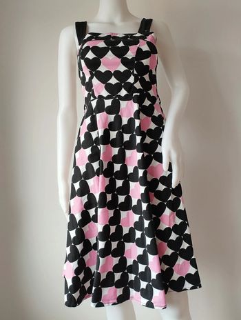 Robe Pin up Rockabilly Hell Bunny XS🩷🖤