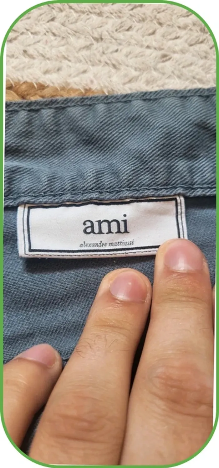 Pantalon homme AMI – Taille 40 FR / 30 US – Slim bleu gris – Très bon état - photo numéro 4