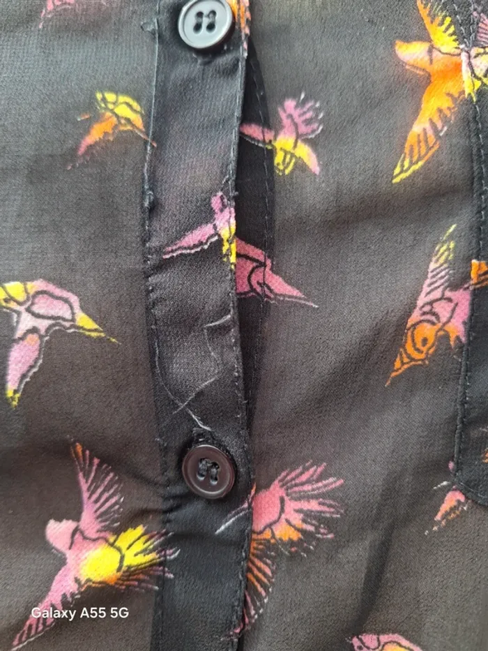 Haut femme M motif oiseaux - photo numéro 7