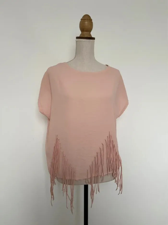 T-shirt haut Zara top maillot camisa S blusa Blouse chemise camicia overhemd folder camicetta - photo numéro 3
