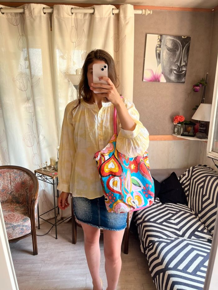 Sac de plage vintage ethnique hippie Summer sequins Ibiza Summer vintage bohème - photo numéro 3