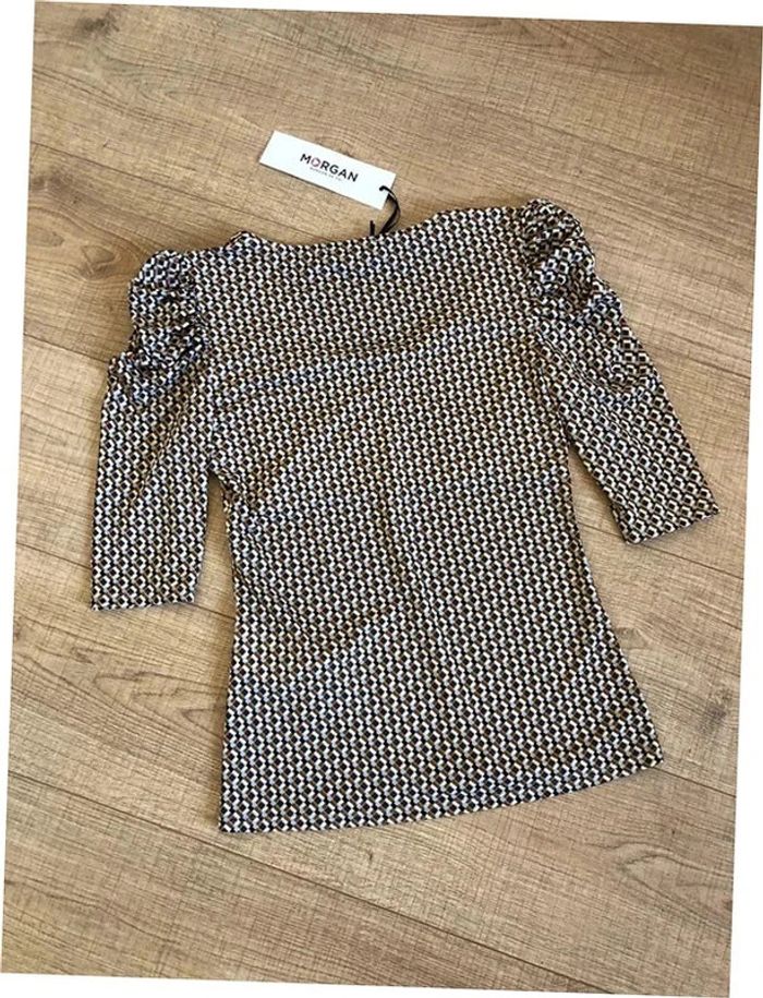 Blouse imprimée neuve à manches courtes Morgan taille S (valeur 35€) - photo numéro 12