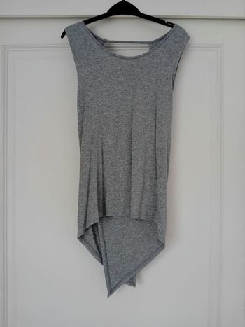 tunique top ouvert dos croisé gris taille unique