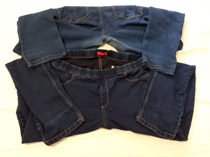 Lot de deux jeggings femme taille 48 couleur bleu jean. - photo numéro 4