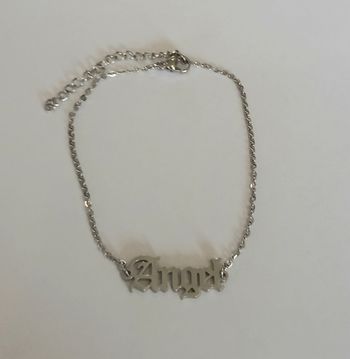 Chaine cheville inscription angel