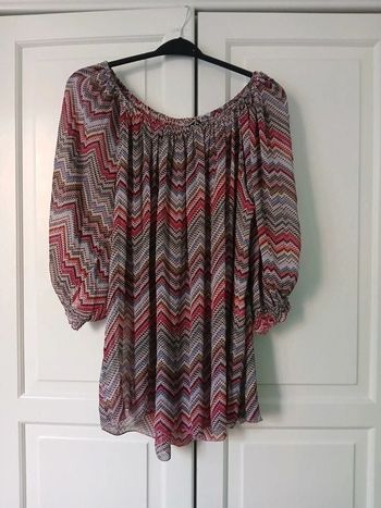Blouse M3/4 multicolore TU (42/XL, 44/XXL, 46/3XL, 48/4XL) - Vie Ta Vie