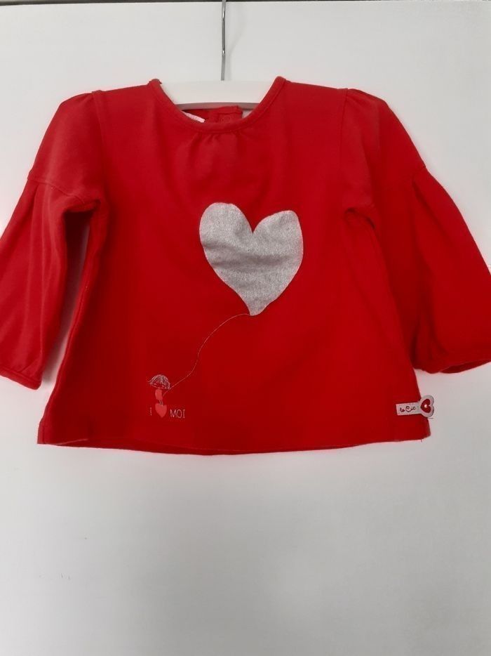 T-shirt fille rouge 12 mois La compagnie des petits