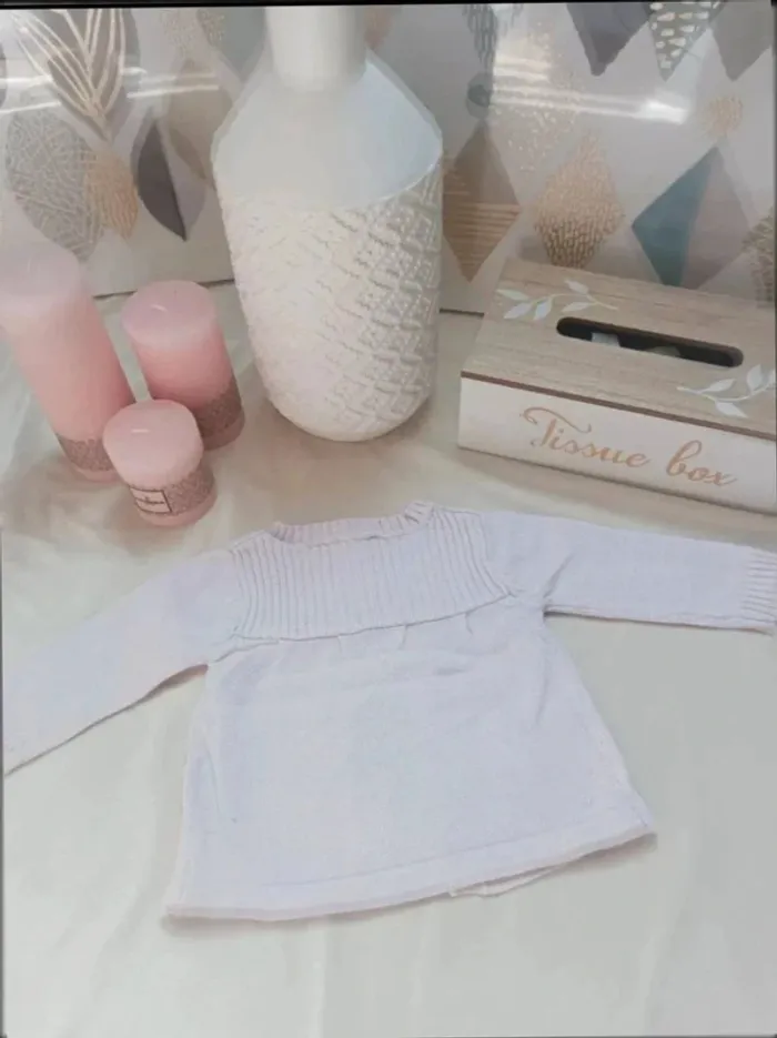 Gilet rose très pâle Kimbaloo fille 6 mois - photo numéro 3