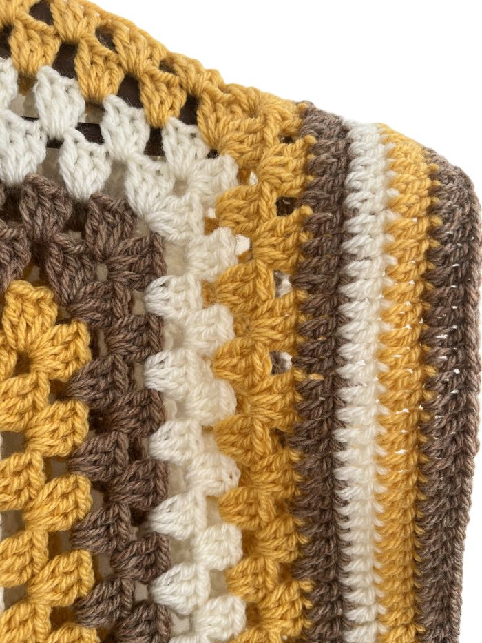 pull crochet manches courtes bohème - photo numéro 3