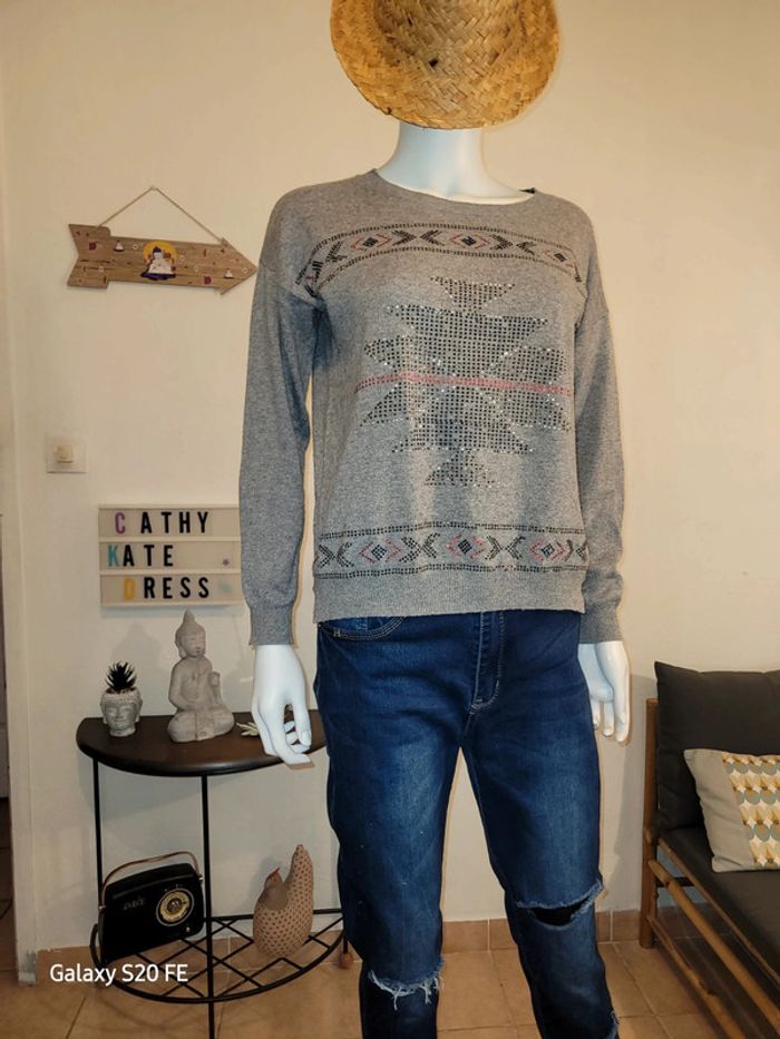 Pull avec angora et laine - photo numéro 2