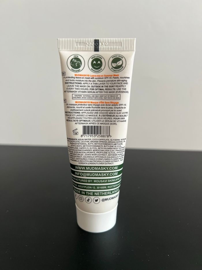 Masque solaire Mudmasky Leave-Me-On spf15 40 ml - photo numéro 2