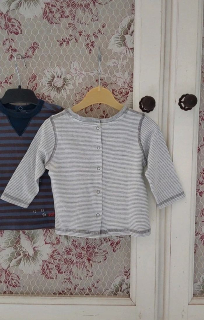 Lot de 2 hauts 6/9 mois 71 cm Vertbaudet et Sergent Major - photo numéro 3