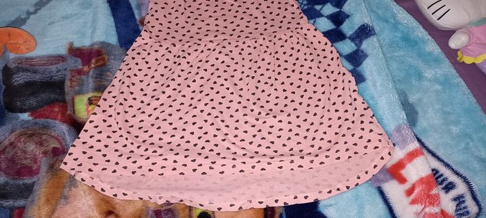 Robe   rose clair à motif coeur