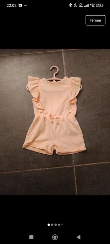 Combinaison short 9 mois 