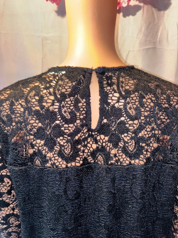 Superbe Robe Courte en Dentelle Noire Mango Casual (Taille M) - photo numéro 9