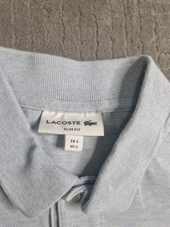 Polo Lacoste bleu ciel - photo numéro 4