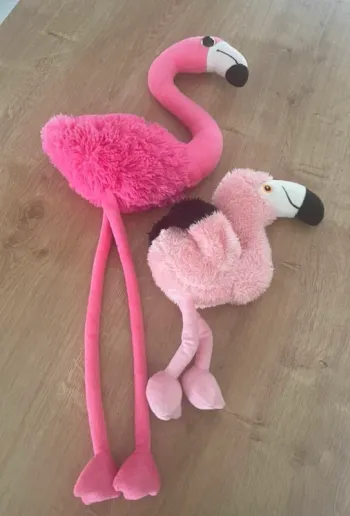 Lot Peluche flamant rose