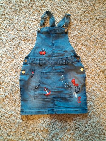 Robe salopette en jean
