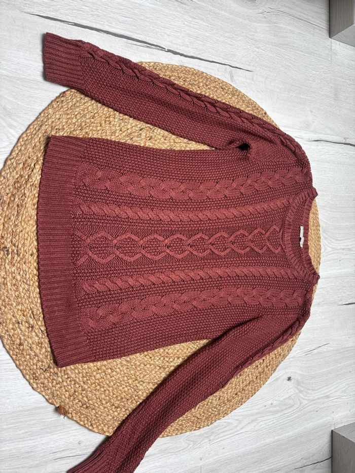 Pull rouge bordeaux - photo numéro 2