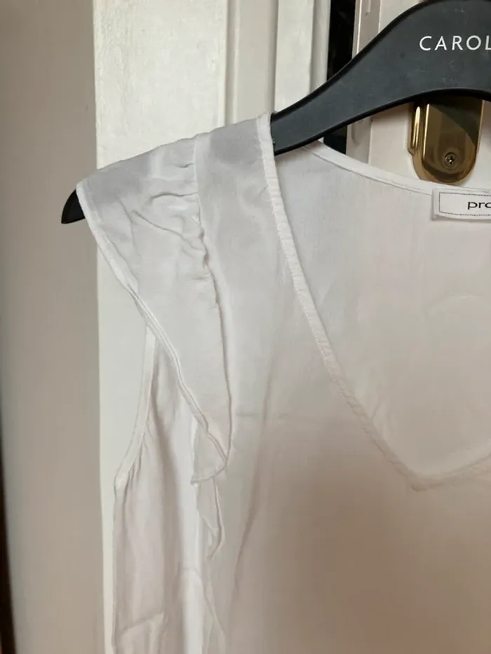 Blouse manches courtes détails volantés Promod taille 42 - photo numéro 2