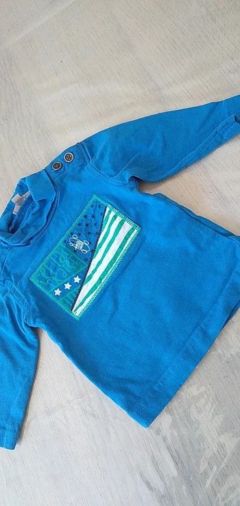 Sous-pull bleu skater 3 mois