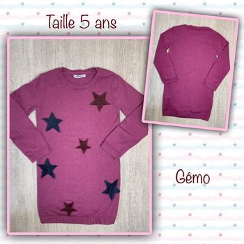 Robe pull motif étoile - taille 5 ans
