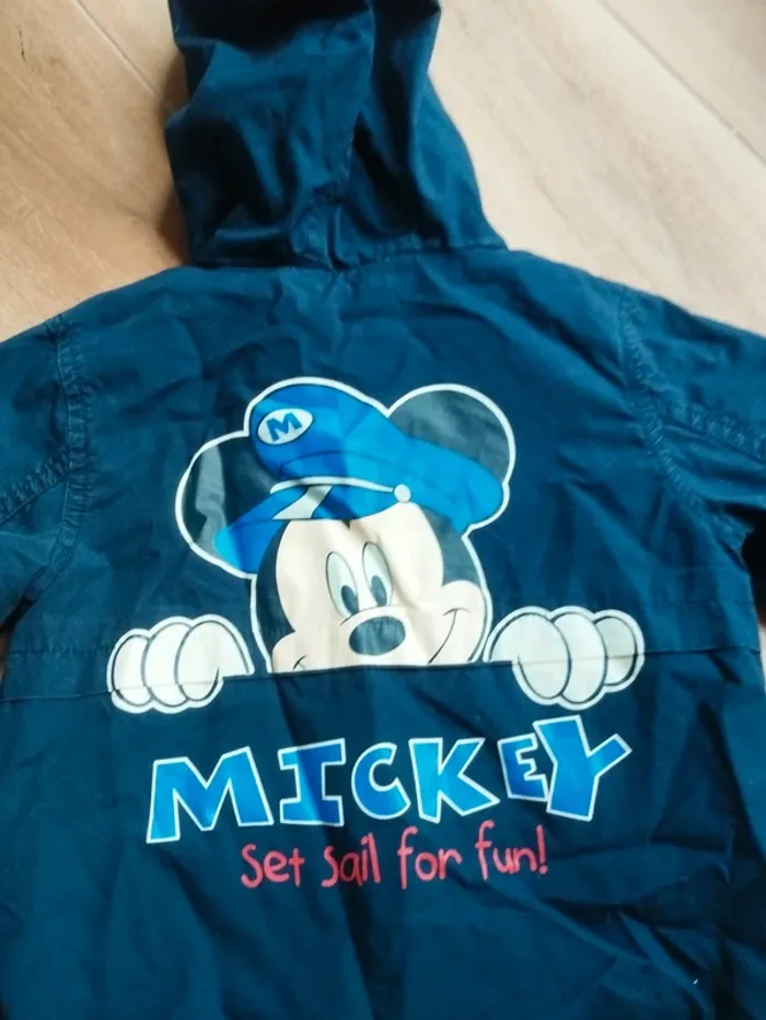 Veste coupe-vent bleu Mickey 80cm - photo numéro 5