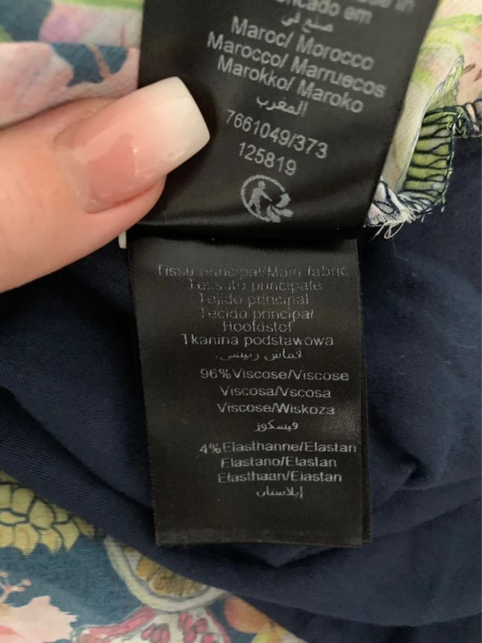 Blouse fruits multicolore et bleu marine Bréal T3 40 L - photo numéro 10