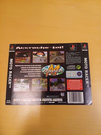 Jaquette arrière Moto racer - PlayStation 1