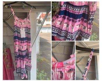 Lot 3 vêtements Neuf été fille 8 ans, confort, combi short, top