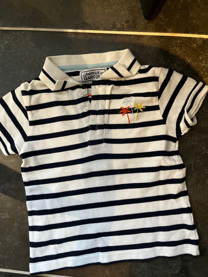 Polo à rayures La fabrique des Garçons - 3 ans