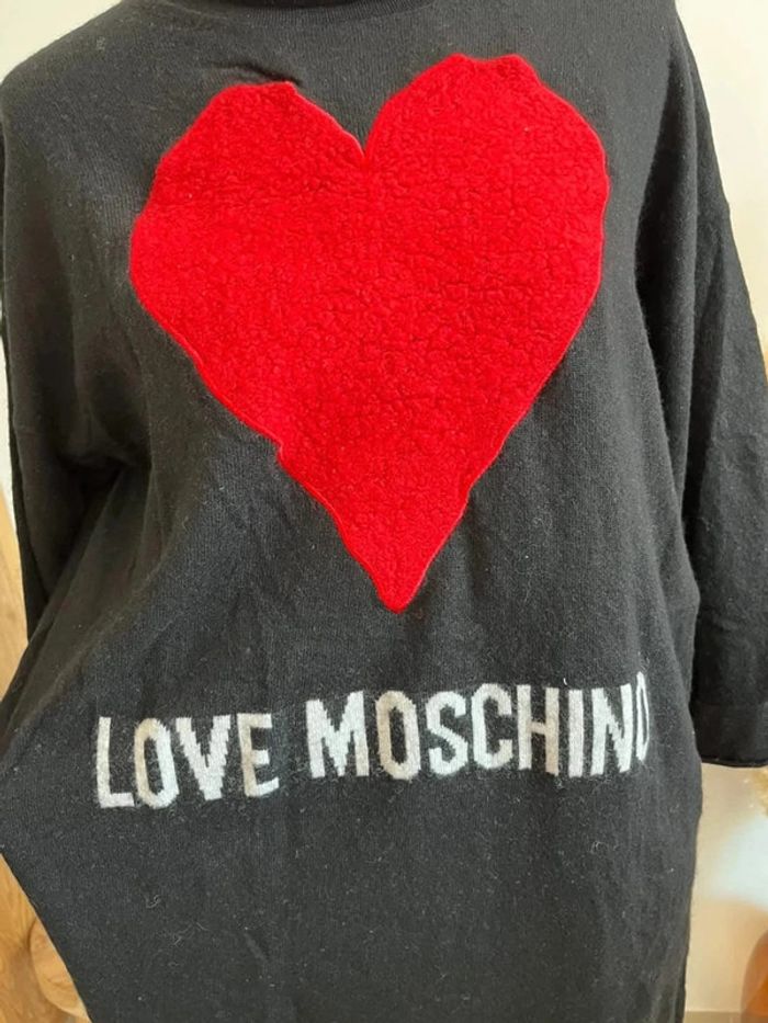 Robe pull ou pull long noir Love Moschino - photo numéro 3