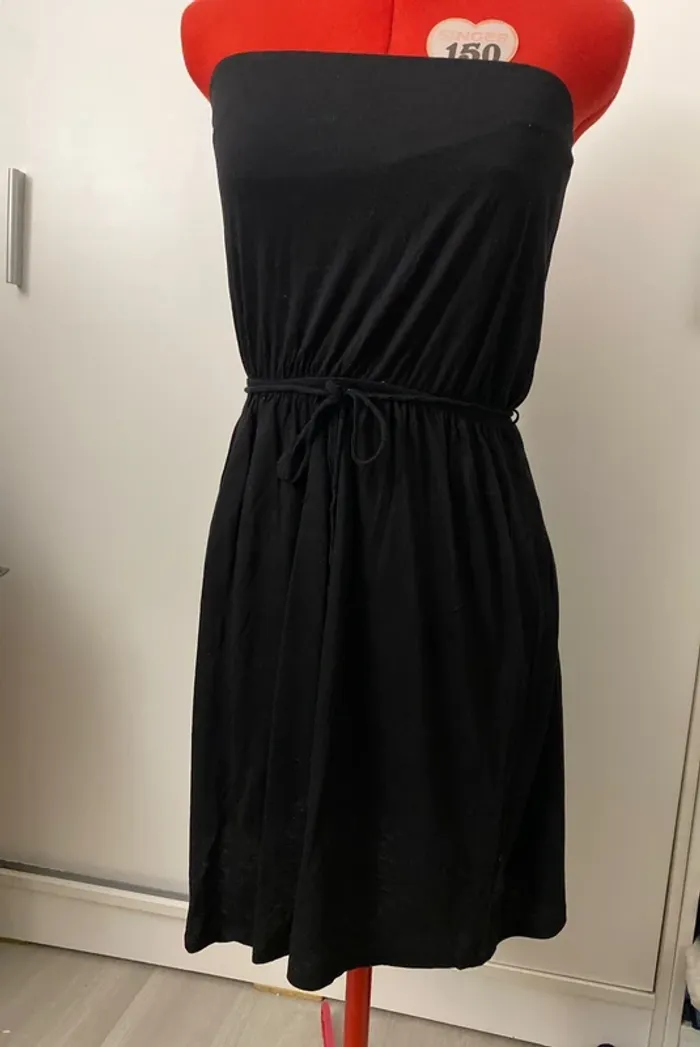 Robe bustier noire H&M