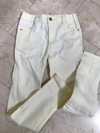 Pantalon jaune pâle Fille 9 ans