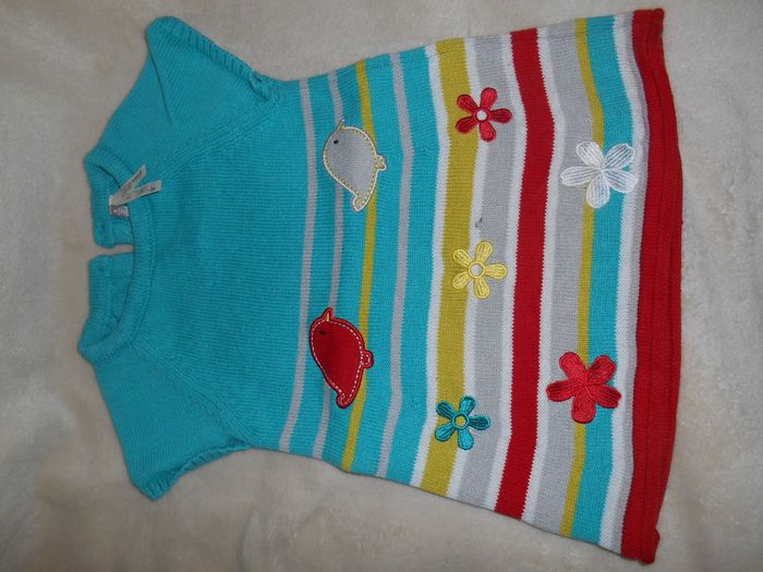 Robe en laine manches courtes bébé 6 mois