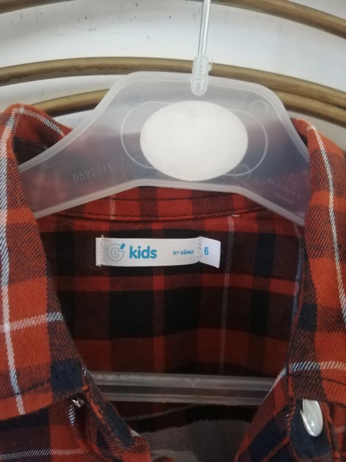 Chemise/surchemise à carreaux Gemo T6ans - photo numéro 3