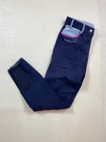 Pantalon Harcour – Bleu marine / Fuchsia – Taille 34
